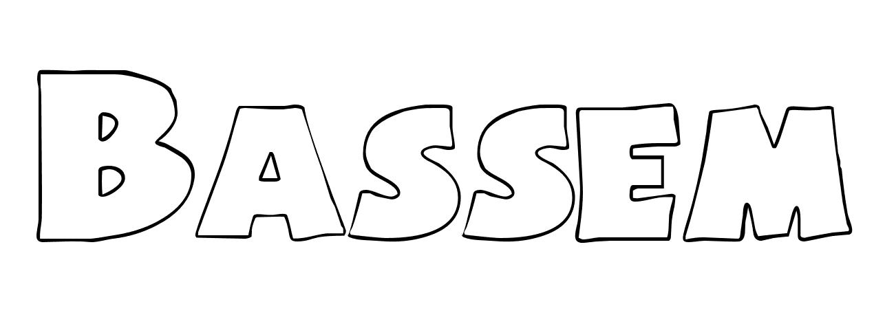 Coloriage Bassem - Prénom à imprimer