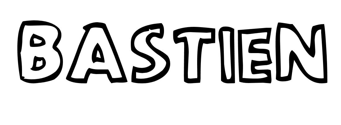 Coloriage Bastien - Prénom à imprimer
