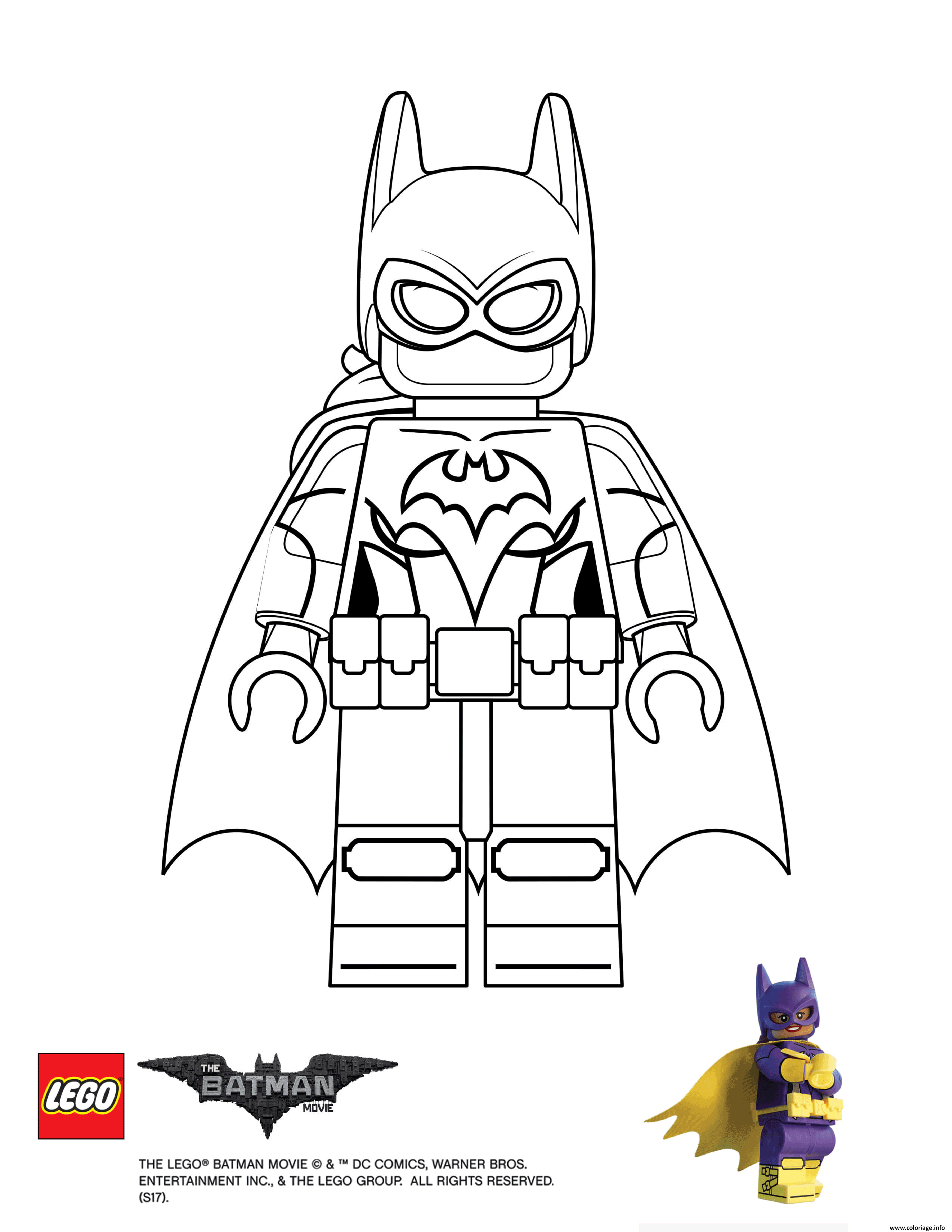 Coloriage Batgirl Lego Batman Film - Batman à imprimer