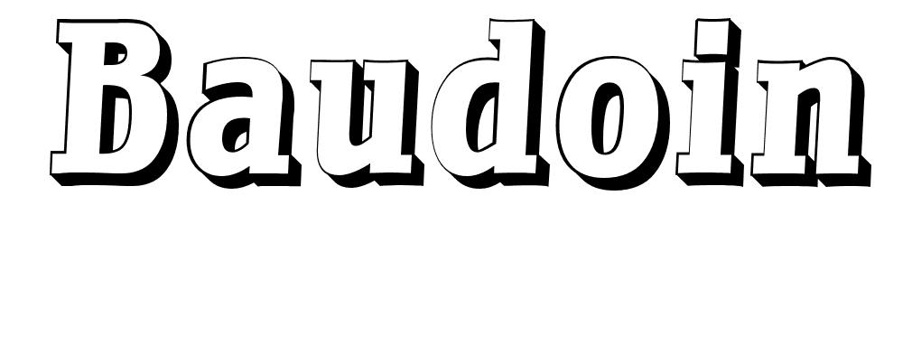 Coloriage Baudoin - Prénom à imprimer