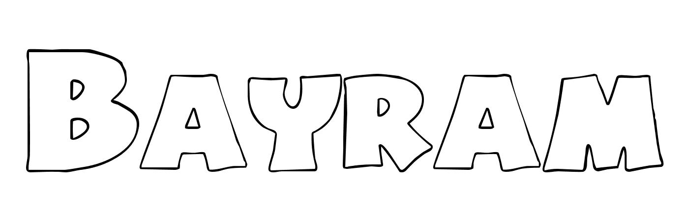 Coloriage Bayram - Prénom à imprimer