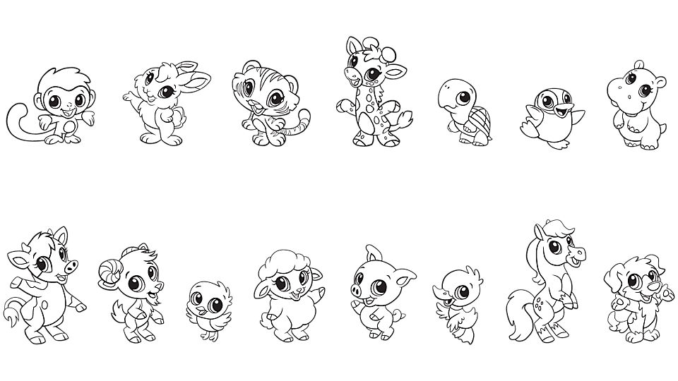 Coloriage Bébé Animaux Baby Animal - Animaux mignon à imprimer
