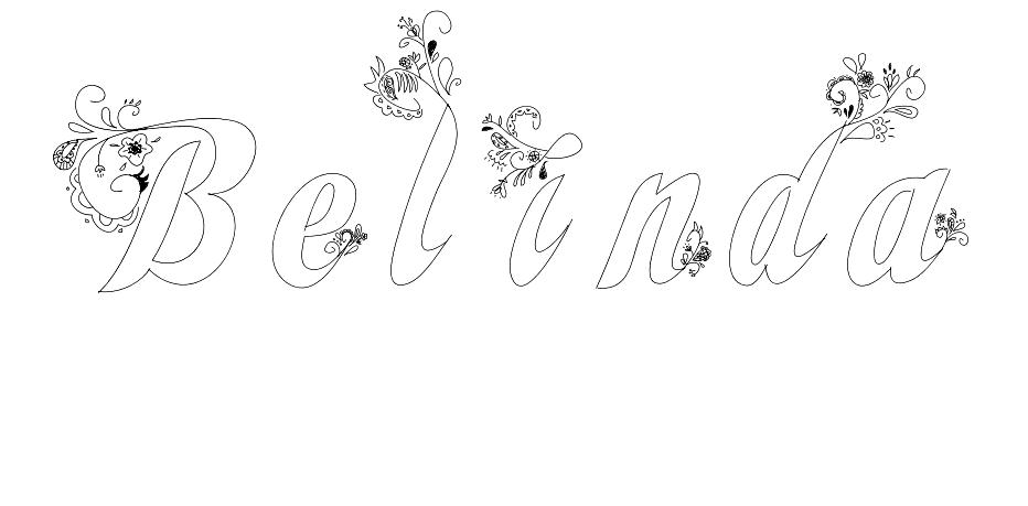 Coloriage Belinda - Prénom à imprimer