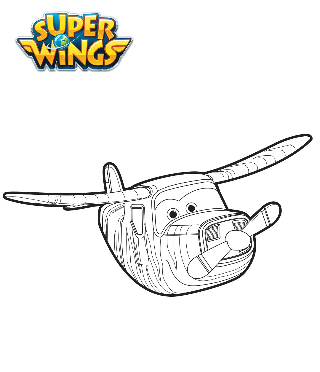 Coloriage Bello En Mode Avion - Super wings à imprimer