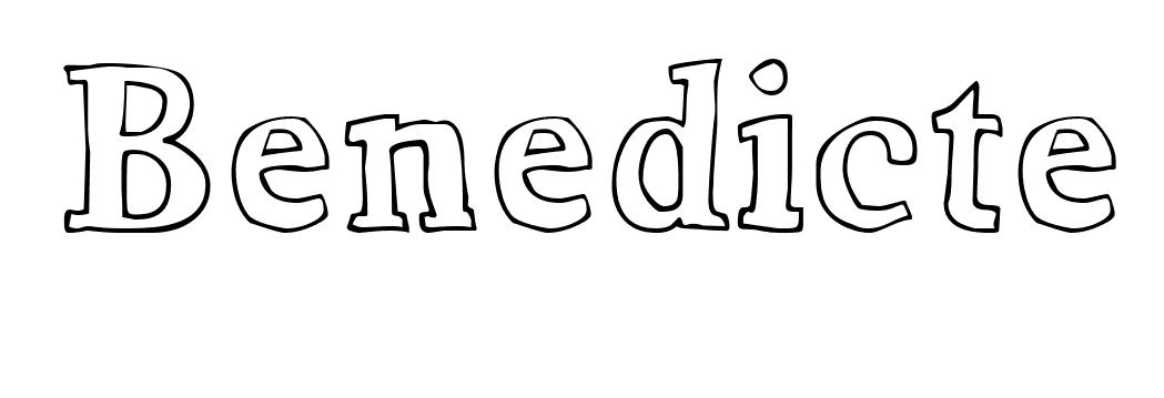 Coloriage Benedicte - Prénom à imprimer