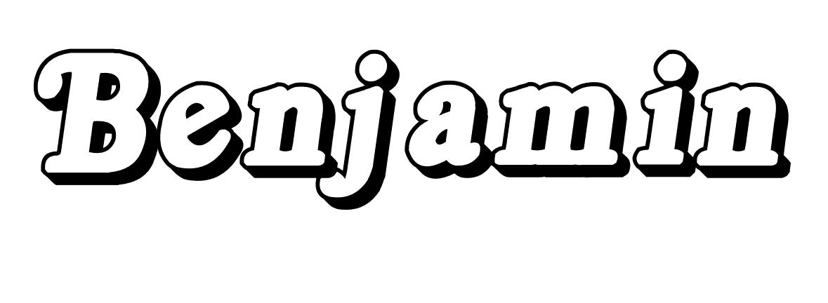 Coloriage Benjamin - Prénom à imprimer