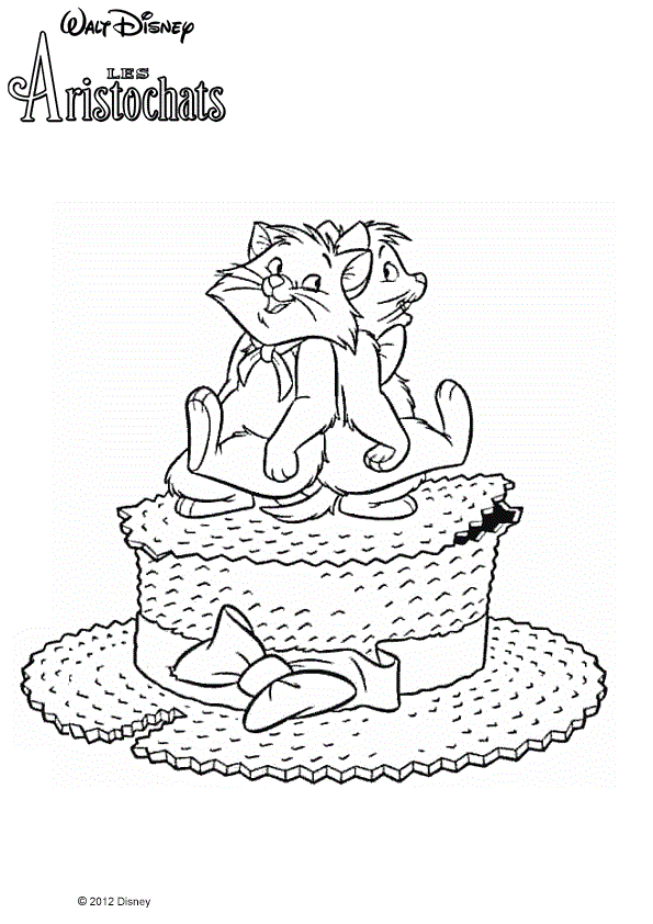 Coloriage Berlioz Et Toulouse Des Aristochats - Aristochats à imprimer
