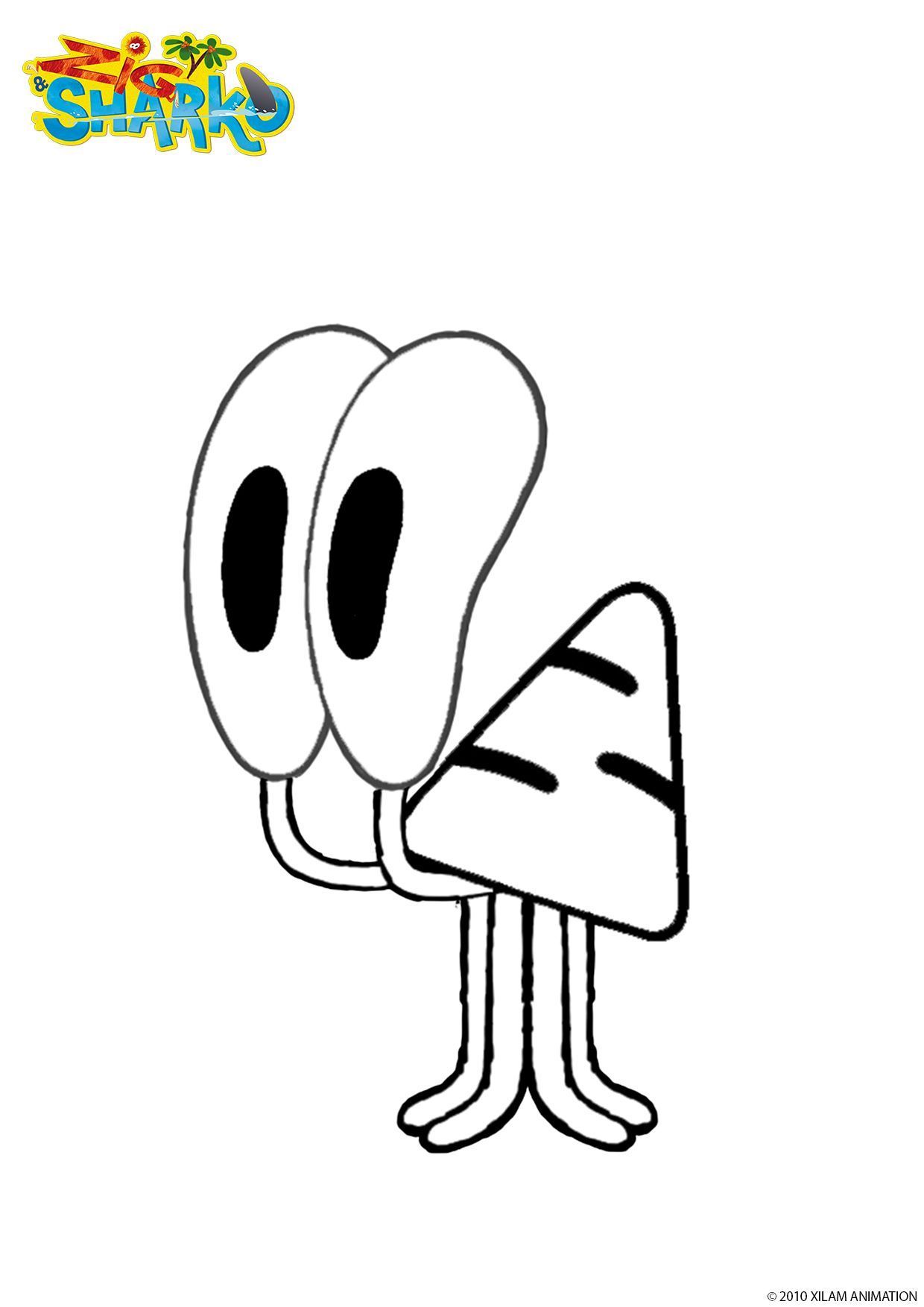 Coloriage Bernie Zig Sharko - Gulli à imprimer