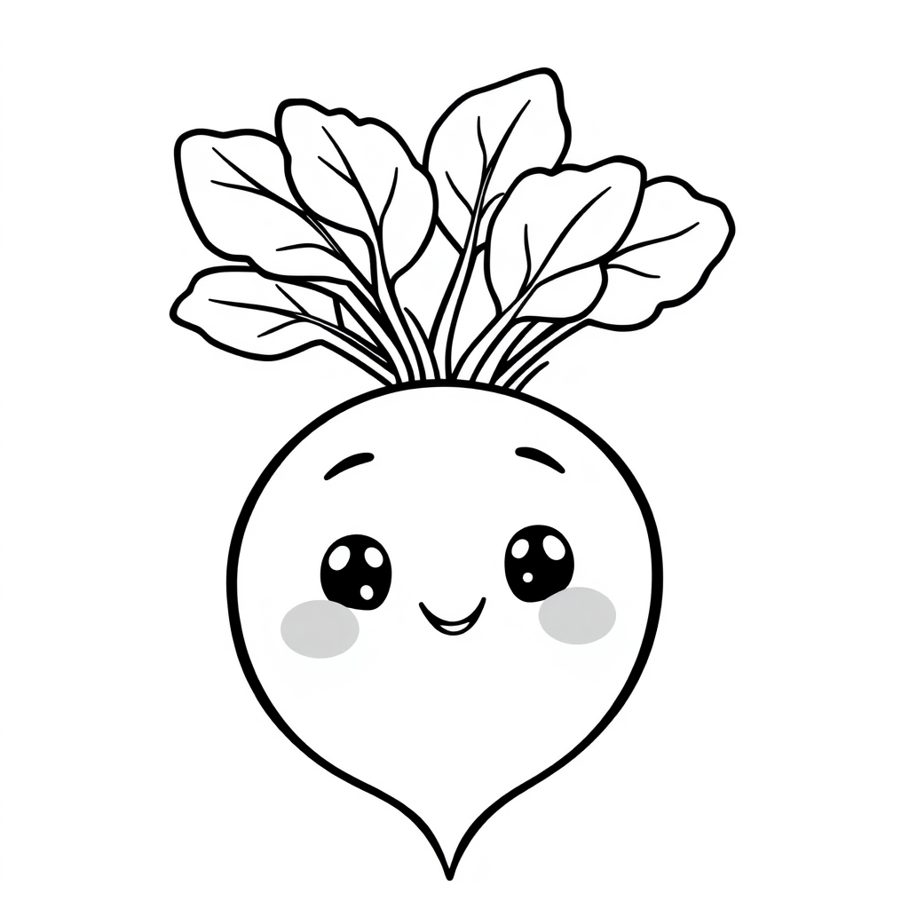 Coloriage Betterave Maternelle Légumes - Legumes à imprimer