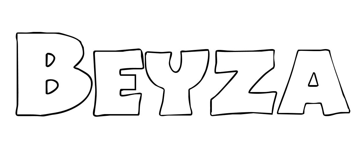 Coloriage Beyza - Prénom à imprimer