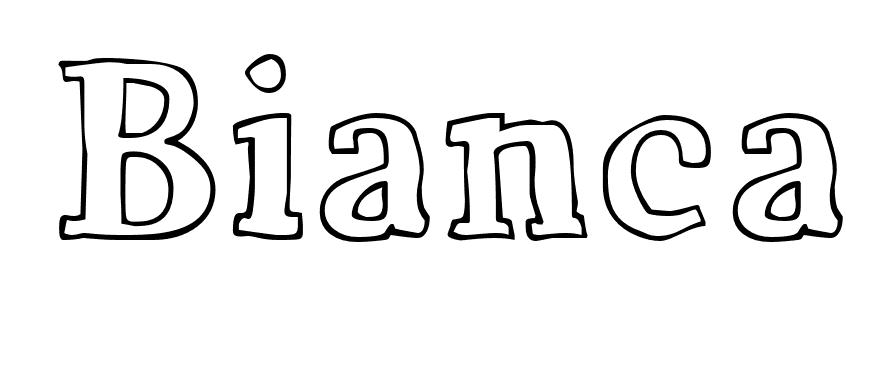 Coloriage Bianca - Prénom à imprimer