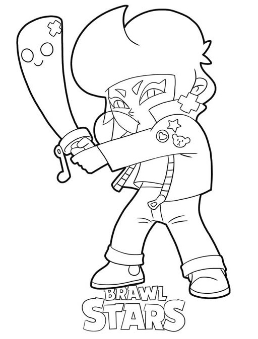 Coloriage Bibi Brawl Stars - Brawl stars à imprimer