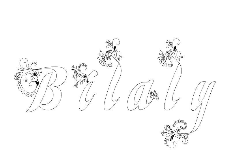 Coloriage Bilaly - Prénom à imprimer