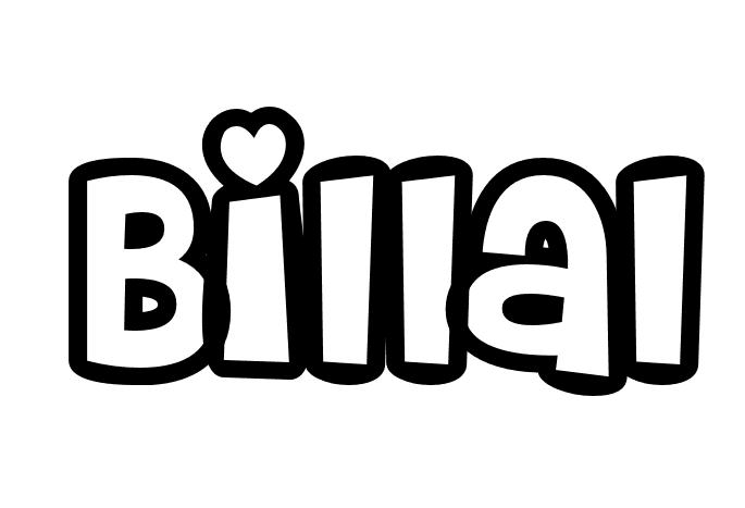 Coloriage Billal - Prénom à imprimer