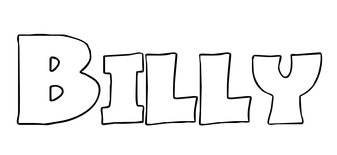 Coloriage Billy - Prénom à imprimer