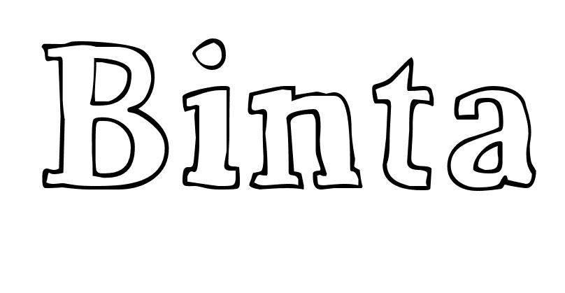 Coloriage Binta - Prénom à imprimer