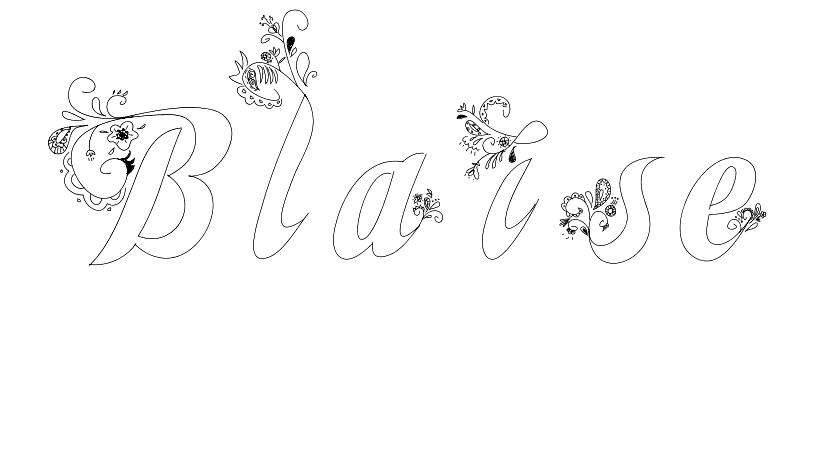 Coloriage Blaise - Prénom à imprimer