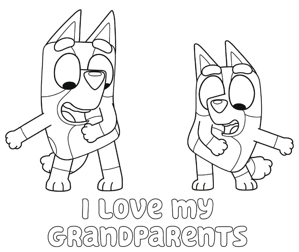 Coloriage Bluey