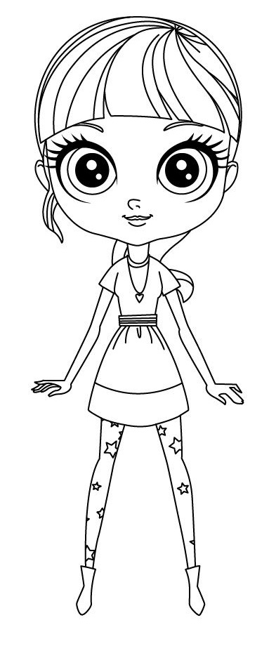Coloriage Blythe Littlest Pet Shop - Petshop à imprimer