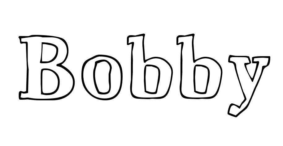 Coloriage Bobby - Prénom à imprimer