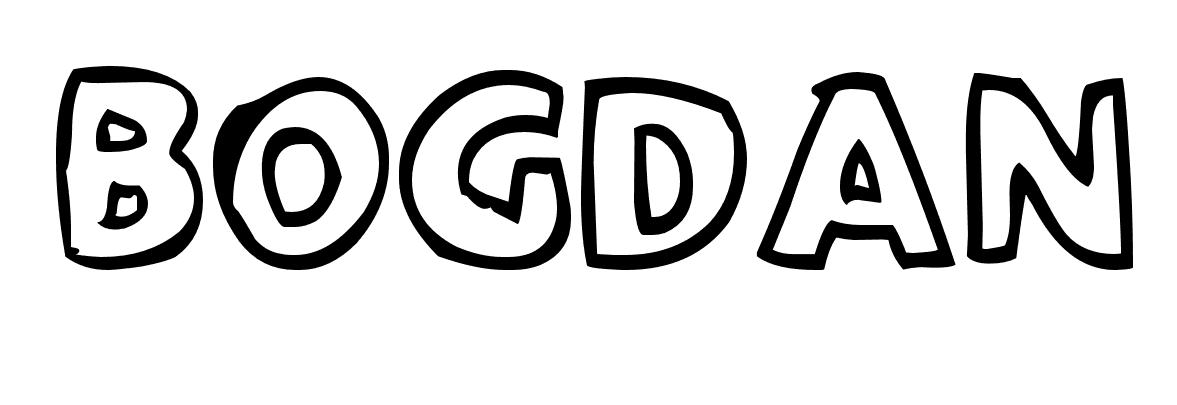 Coloriage Bogdan - Prénom à imprimer