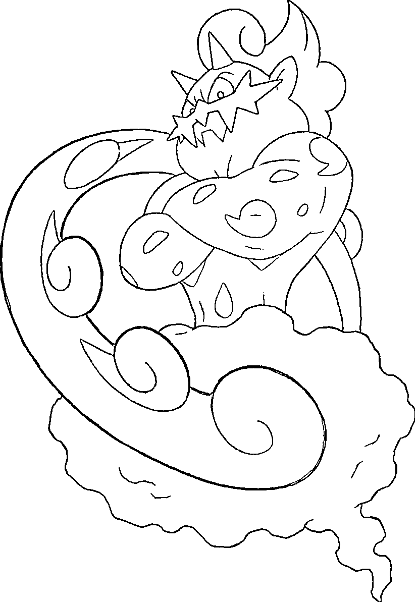 Coloriage Boreas gardien des vents Pokémon Gen 5 - Pokémon légendaire à imprimer