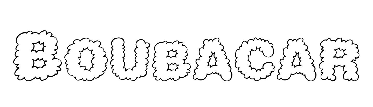 Coloriage Boubacar - Prénom à imprimer