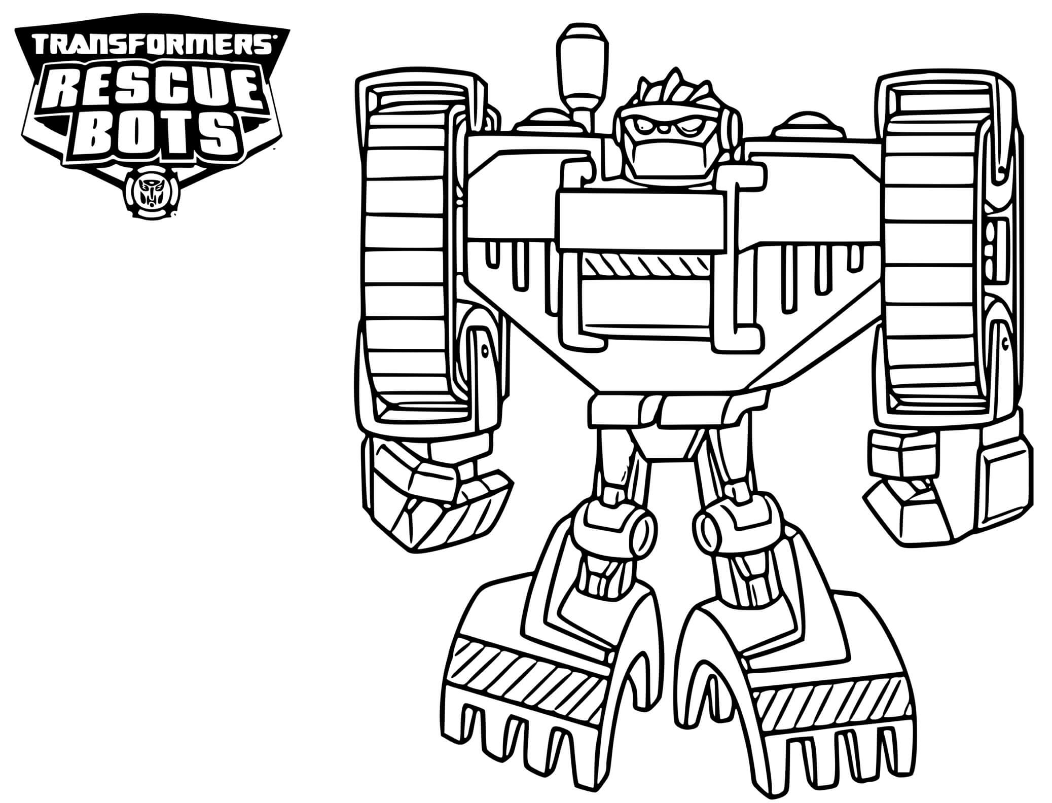 Coloriage Boulder Robot Sauvetage Transformers - Transformers à imprimer