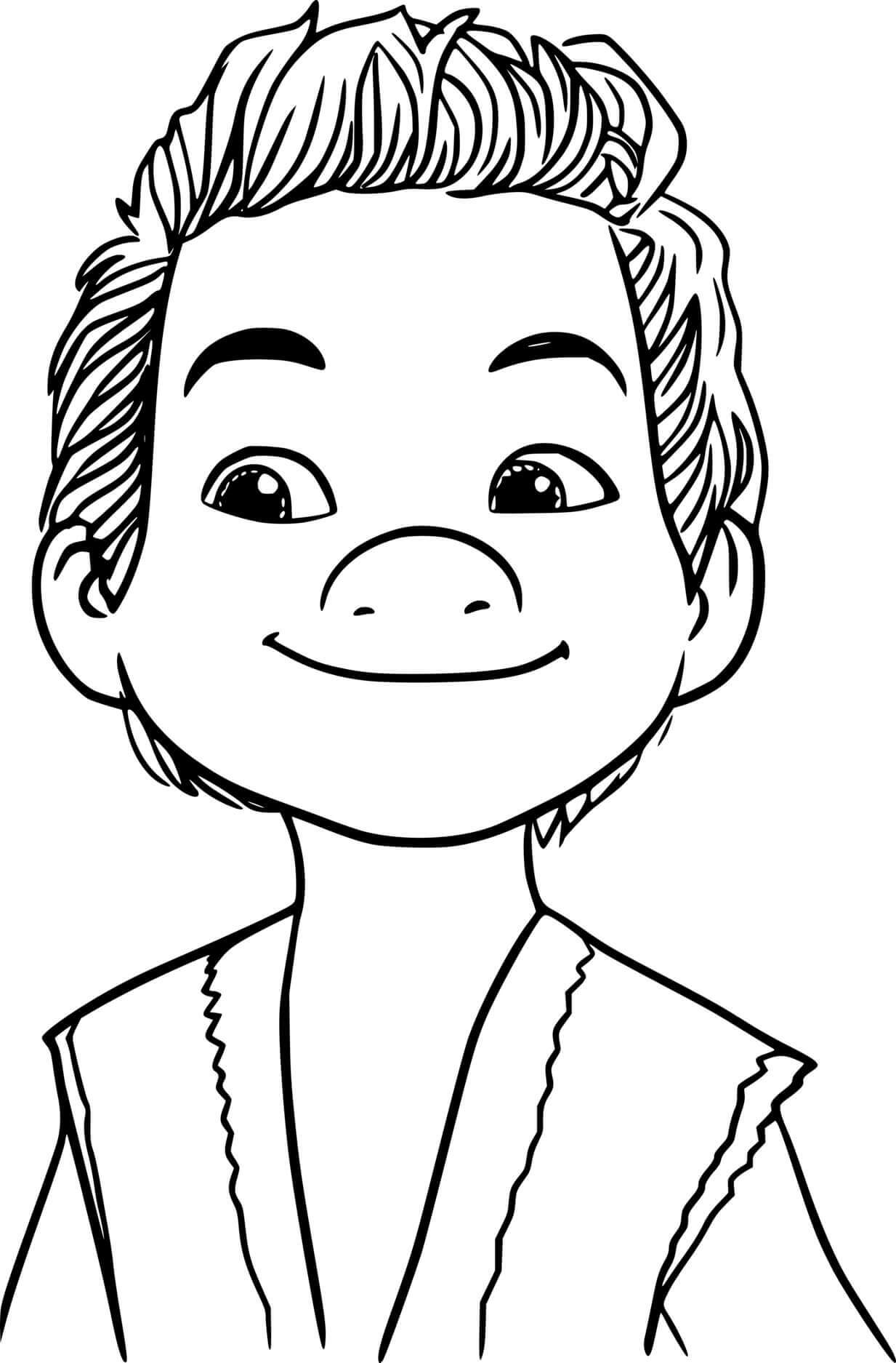 Coloriage Boun Kid Captain - Raya et le Dernier Dragon à imprimer