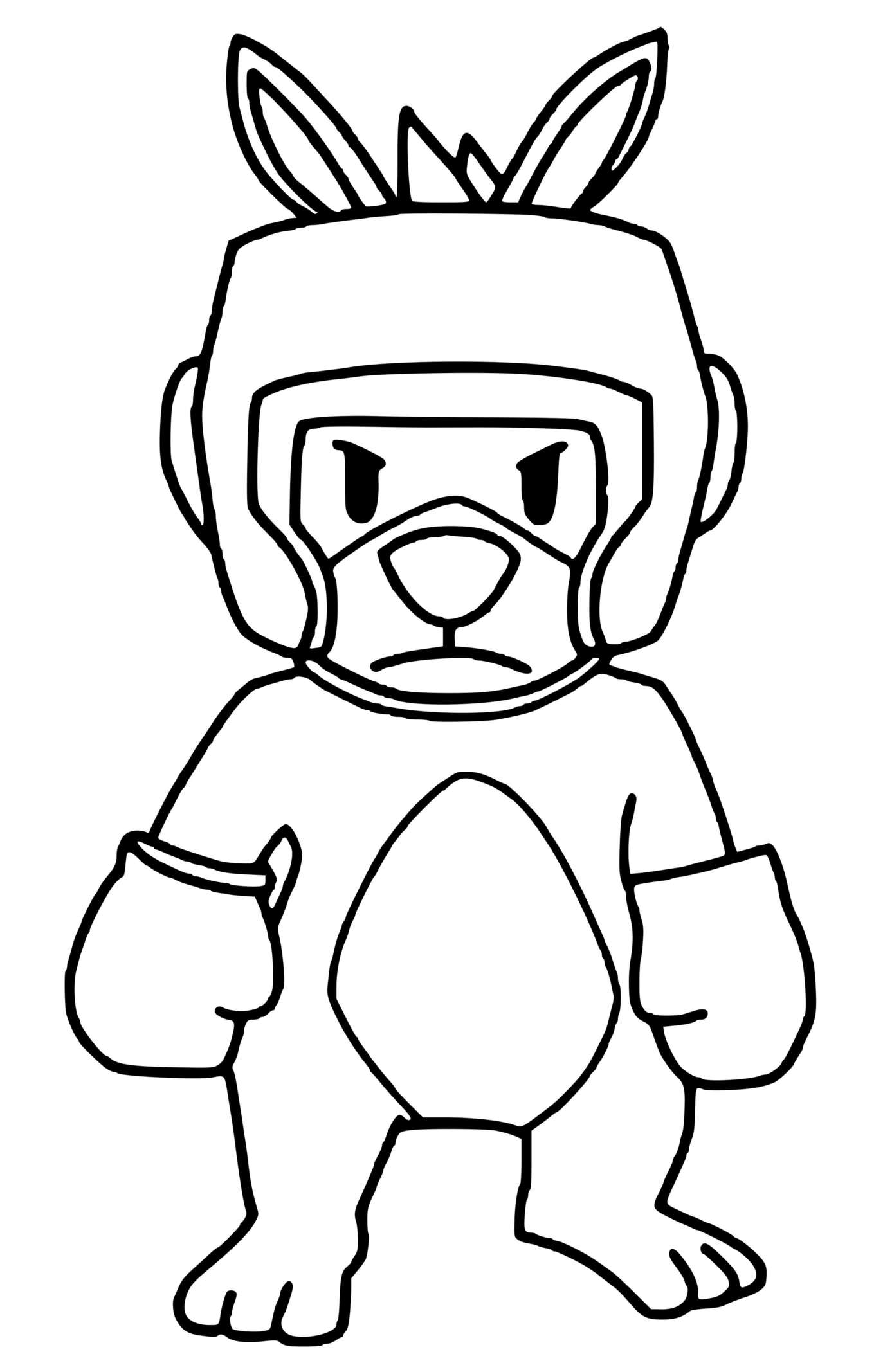Coloriage Boxing Boo Stumble Guys - Stumble guys à imprimer