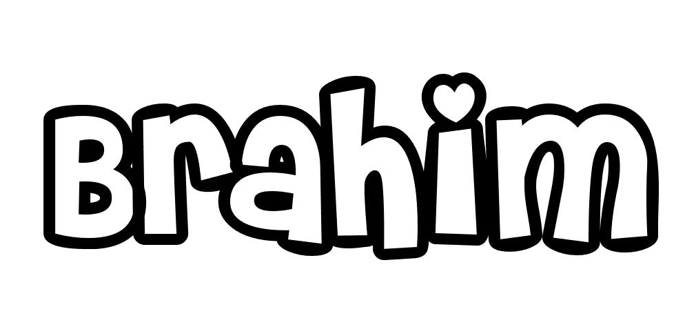 Coloriage Brahim - Prénom à imprimer