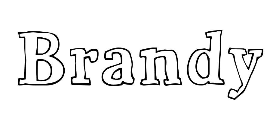 Coloriage Brandy - Prénom à imprimer