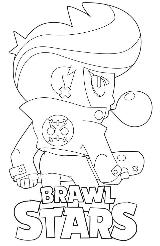 Coloriage Brawl Stars Bibiback - Brawl stars à imprimer