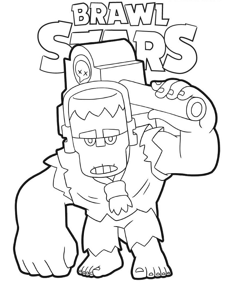 Coloriage Brawl Stars Frank - Brawl stars à imprimer