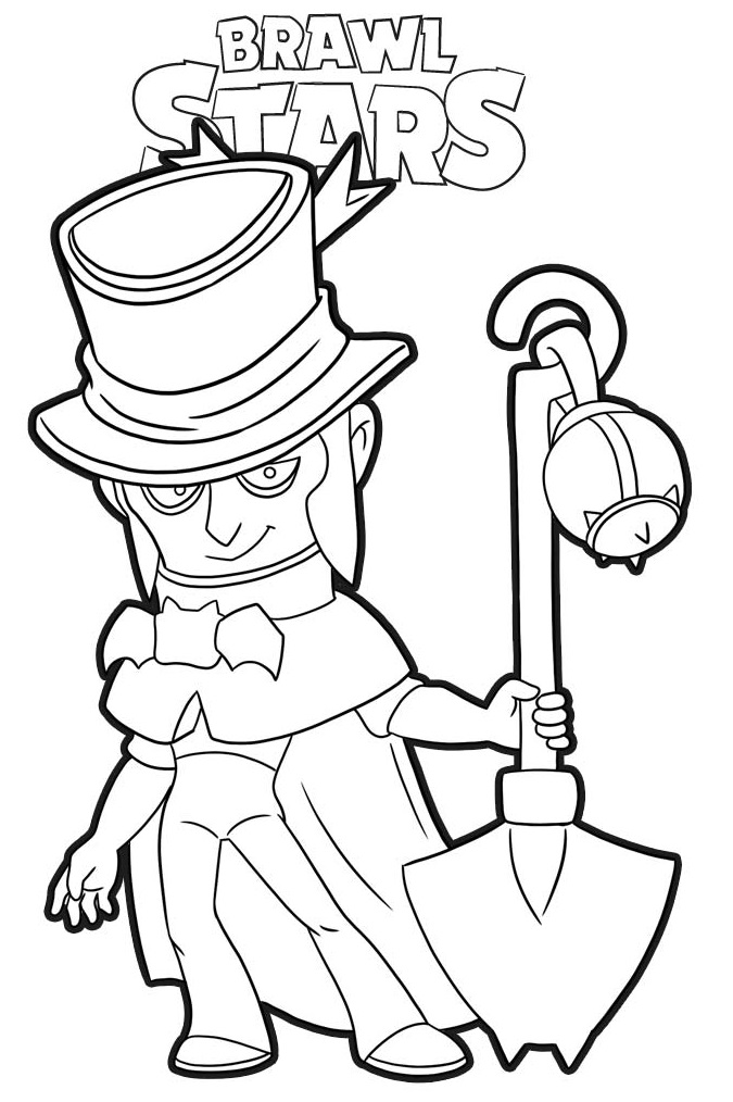 Coloriage Brawl Stars Mortis - Brawl stars à imprimer