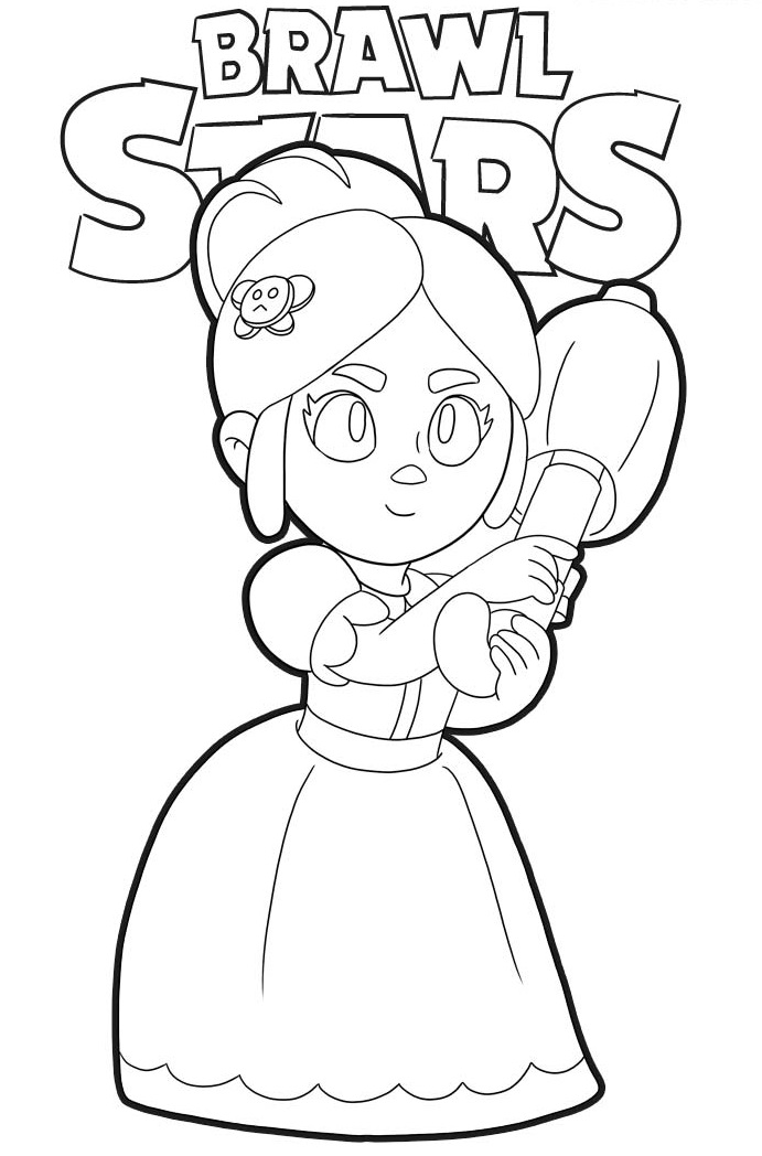 Coloriage Brawl Stars Piper - Brawl stars à imprimer