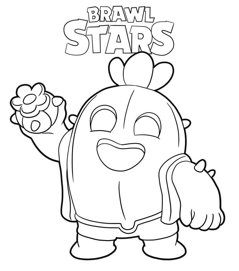 Coloriage Brawl Stars Spike - Brawl stars à imprimer