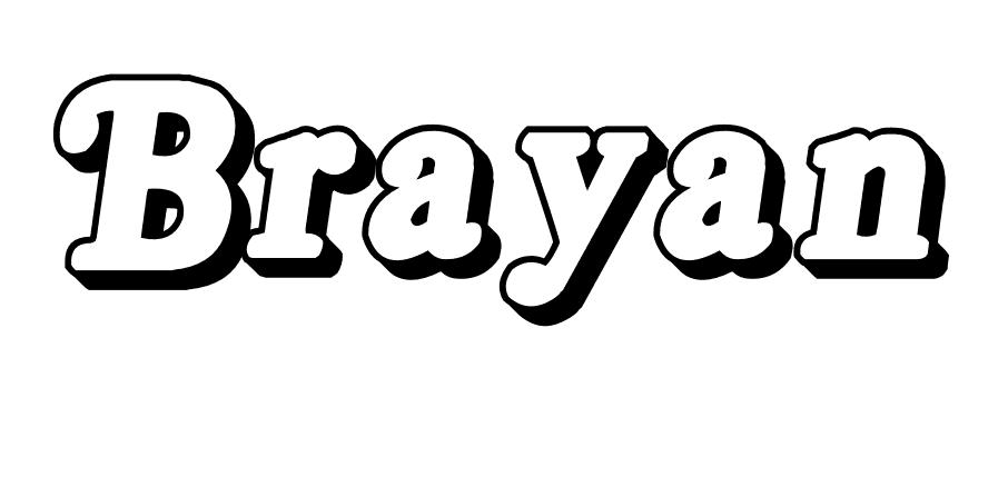 Coloriage Brayan - Prénom à imprimer