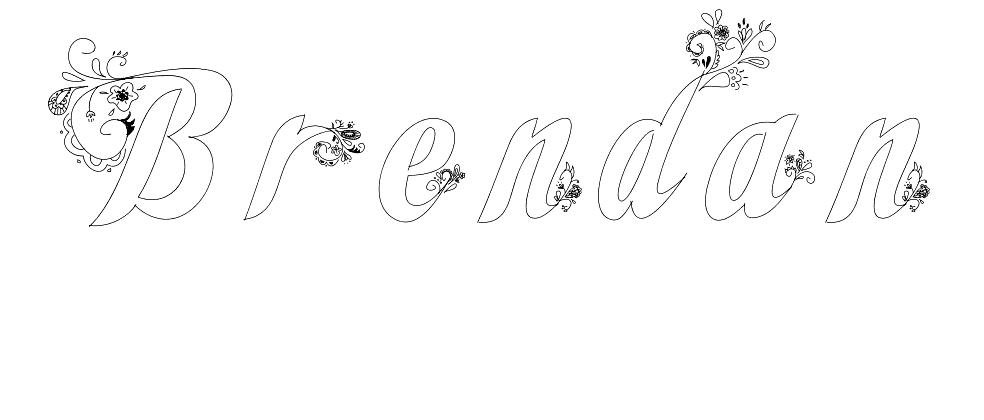 Coloriage Brendan - Prénom à imprimer