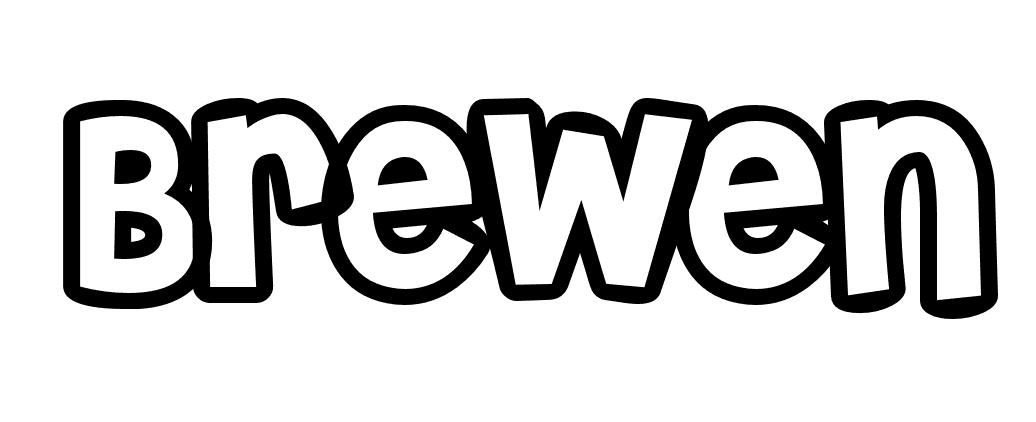 Coloriage Brewen - Prénom à imprimer