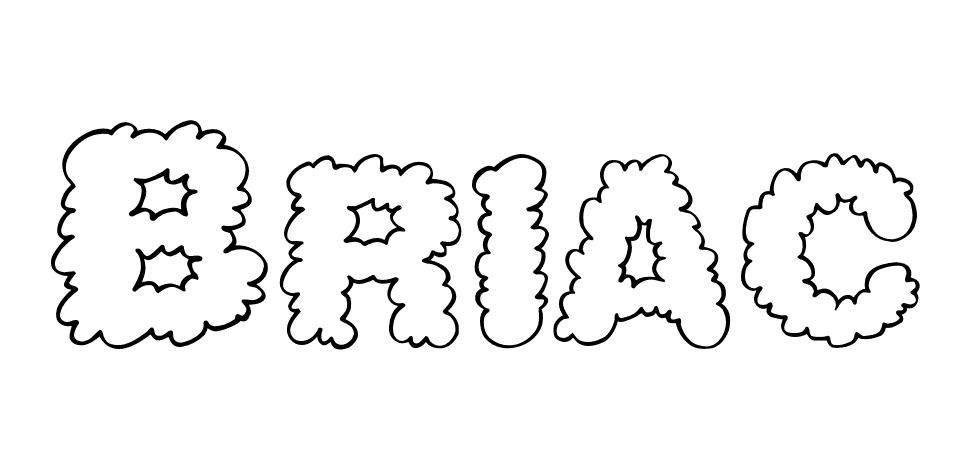 Coloriage Briac - Prénom à imprimer