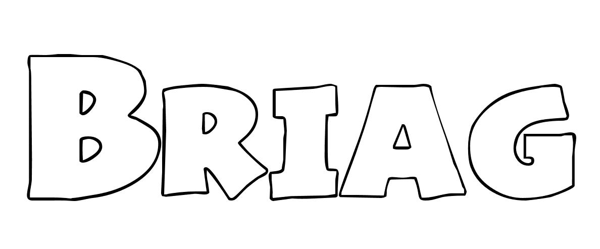 Coloriage Briag - Prénom à imprimer