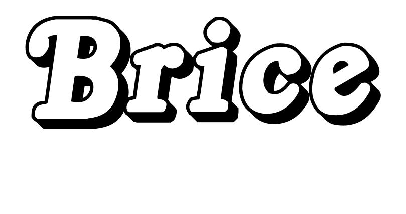 Coloriage Brice - Prénom à imprimer