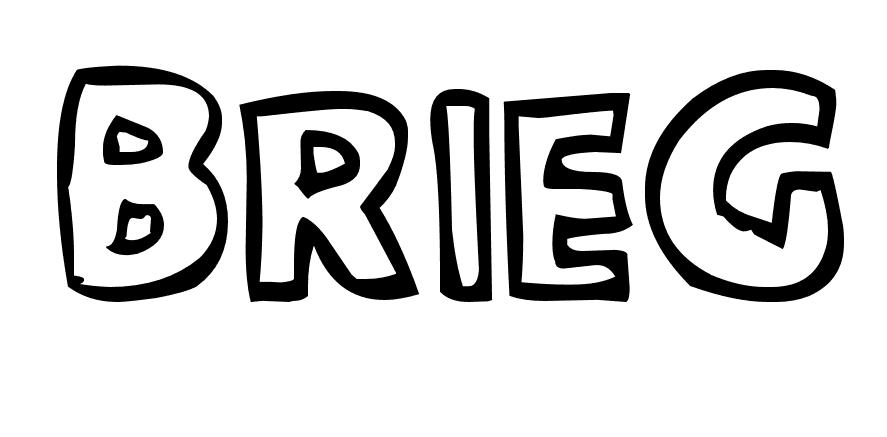 Coloriage Brieg - Prénom à imprimer