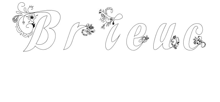 Coloriage Brieuc - Prénom à imprimer
