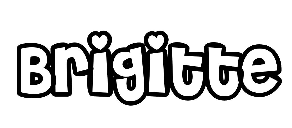 Coloriage Brigitte - Prénom à imprimer