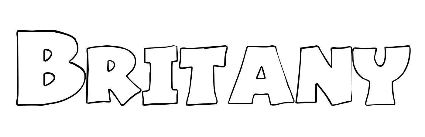 Coloriage Britany - Prénom à imprimer