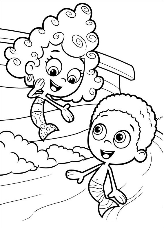 Coloriage Bubble Guppies 3 - Bubulle guppies à imprimer