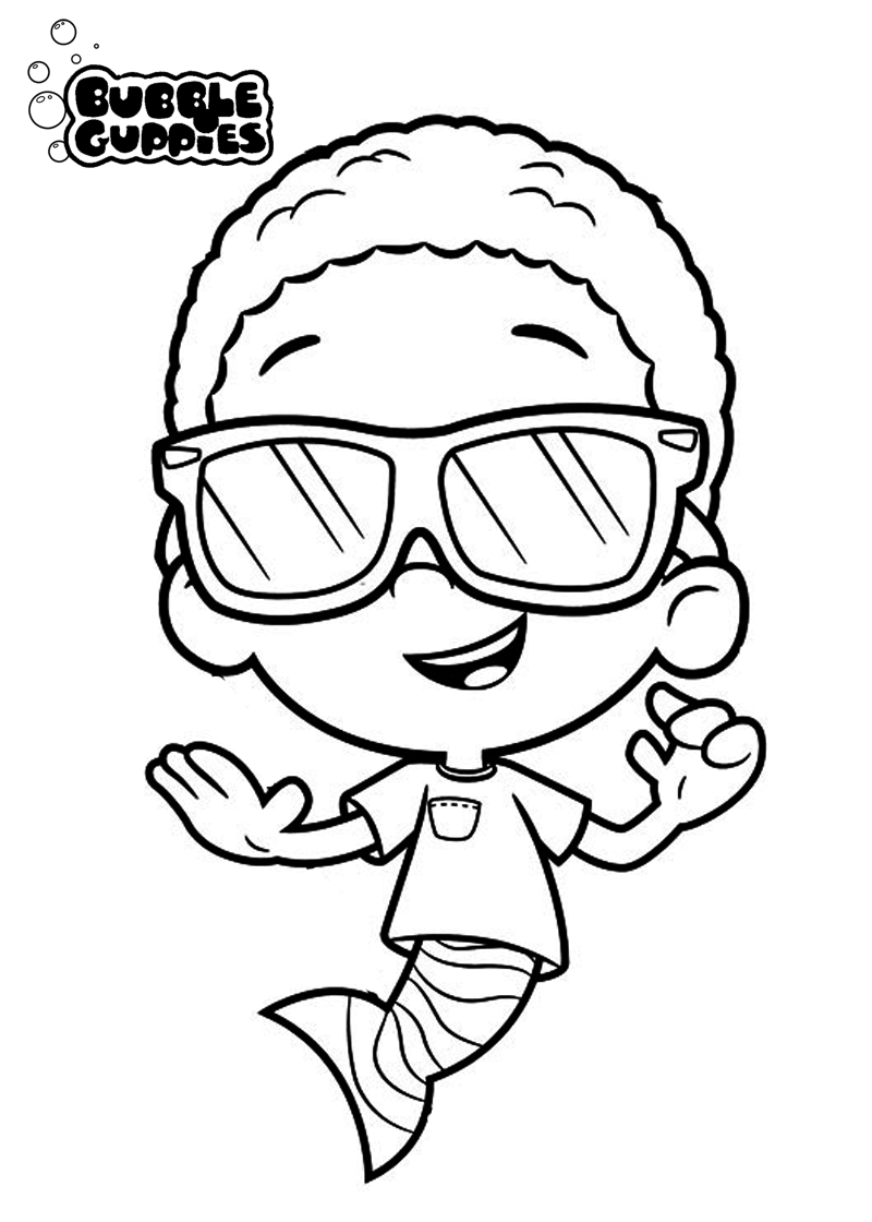 Coloriage Bubble Guppies 3 - Bubulle guppies à imprimer