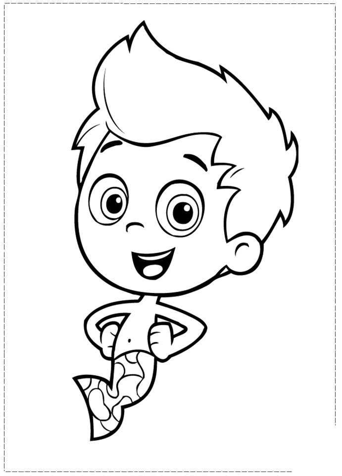 Coloriage Équipe Bubble Guppies en aventure aquatique - Bubulle guppies à imprimer